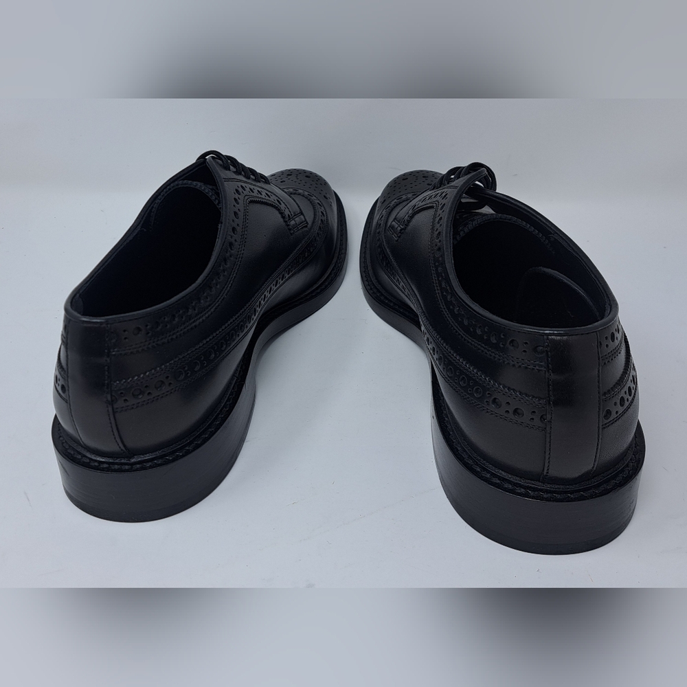 Burberry Men's Black Leather Wingtip Brogue Dress Shoes Lace Up 9 US 42 EU - Picture 5 of 14